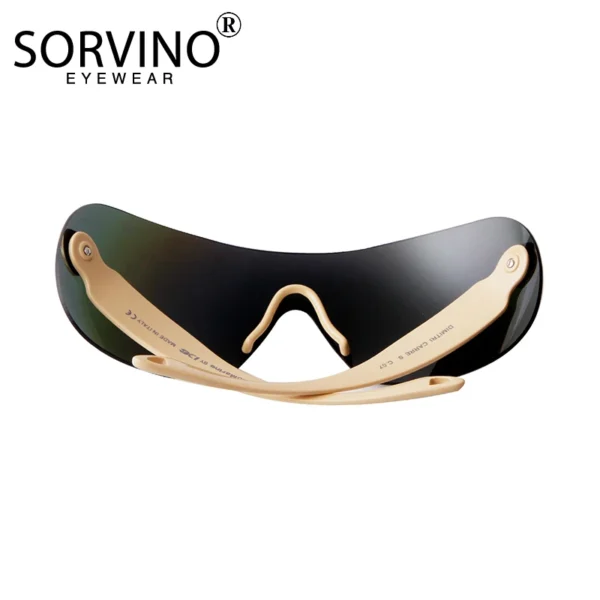 Fashion High Quality Oversized Cycling Sunglasses Men Brand Mirror Sport Shades Eyewear Outdoor Windproof Rimless Sun Glasses - Image 4
