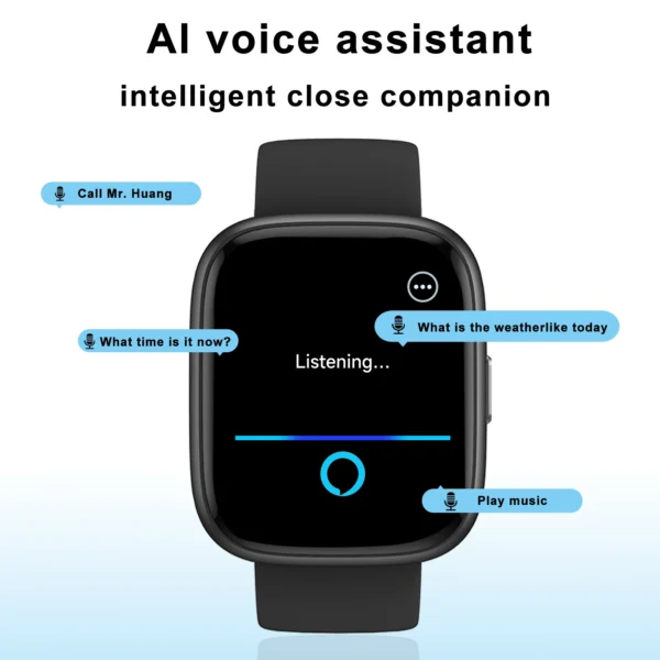 Alexa Smart watch, wireless calling /dial, calling reminder and rejection, SMS reminder, Custom Wallpaper,for iPhone/Andriod - Image 6