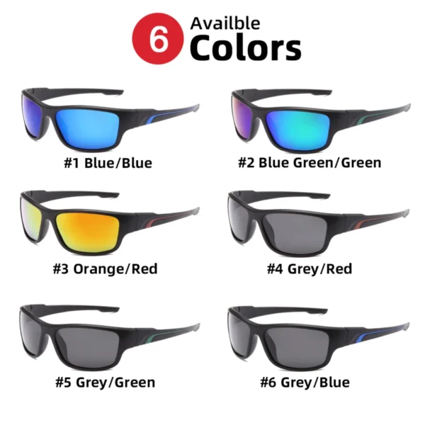 New Matte Black Frame Man Cycling Sunglasses Sports Goggle Bicycles 2024 Women's Blue Mirror Lens Riding Glasses - Image 6