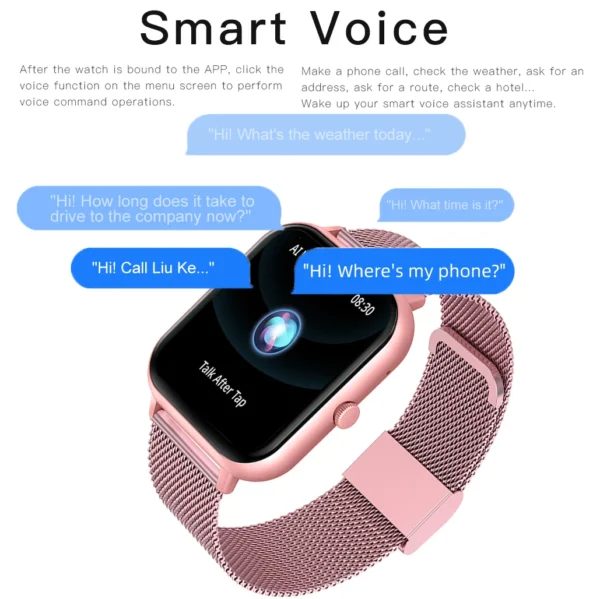 Xiaomi mijia Women's Smart Watch Bluetooth Call Custom Dial SmartWatch Lady Waterproof Fitness Smart Bracelet For Android IOS - Image 4