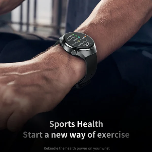 2023 New NFC Men's Smart Watch Bluetooth Call GPS Motion Track Smart Watch Blood Pressure Temperature Monitoring Smart Men Watch - Image 2