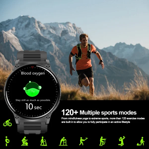 2024 New NFC Smart Watch Men ECG+PPG Compass Temperature GPS Sports Fitness Tracker Bluetooth Call Smartwatch For Huawei Watch 4 - Image 2