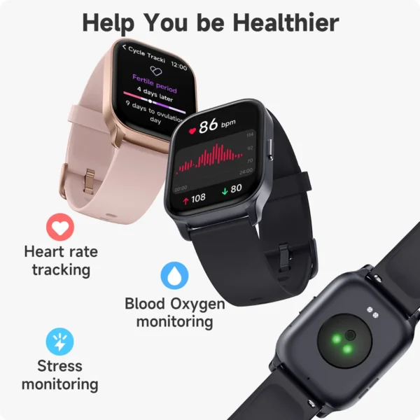TOOBUR 2.01“ Smart Watch for Women With Answer/Make Calls，Alexa Built-in Fitness Track Smartwatcher 100 Sports/IP68 Waterproof - Image 4