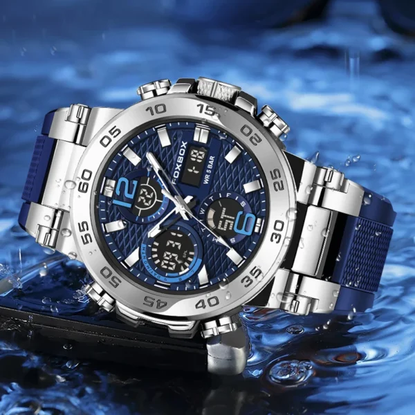 LIGE Fashion Military Watch For Men FOXBOX Top Brand Luxury Men's Quartz Wristwatches Sport Waterproof Digital Chronograph Male - Image 2