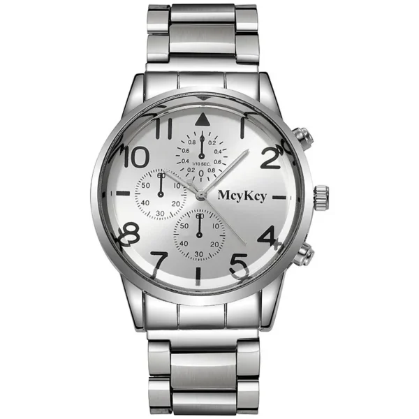 2022 Fashion Mens Watches Luxury Stainless Steel Quartz Wristwatch Calendar Luminous Clock Men Business Casual Watch - Image 2
