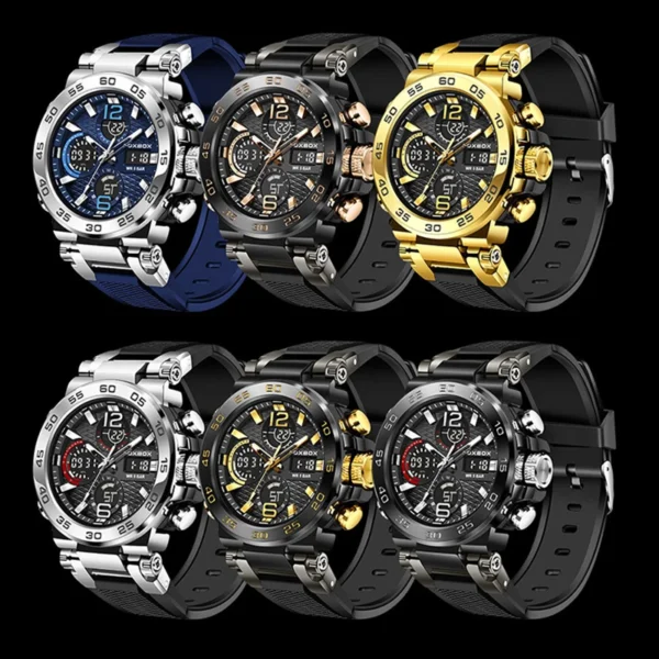 LIGE Fashion Military Watch For Men FOXBOX Top Brand Luxury Men's Quartz Wristwatches Sport Waterproof Digital Chronograph Male - Image 6