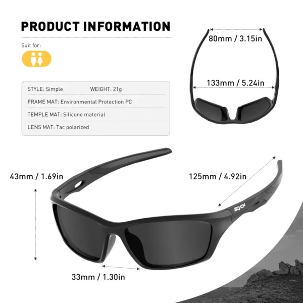 New Outdoor Polarized Fishing Sunglasses Man Bike Cycling Glasses UV400 Hiking Goggle Women Mountain Sport Bicycle Eyewear - Image 5