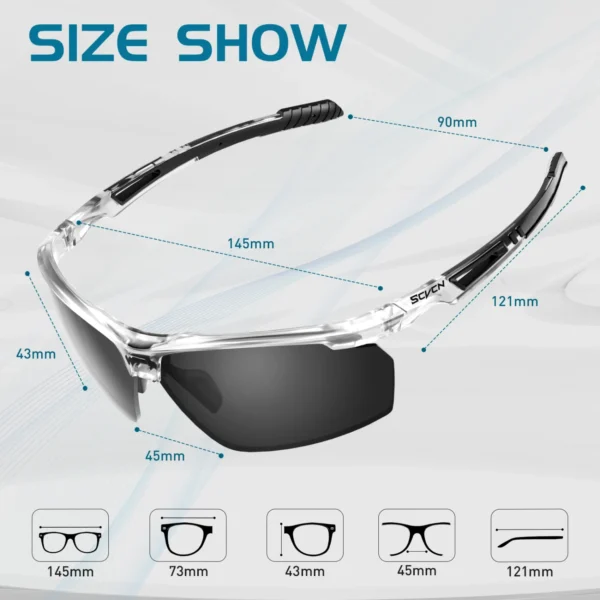 New Photochromic Sport Men's Sunglasses Riding Glasses UV400 Fishing Polarized Women Road Bike Cycling Glasses Outdoor Goggles - Image 5